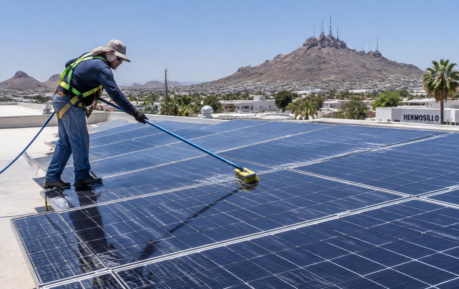 Solar panel cleaning and maintenance